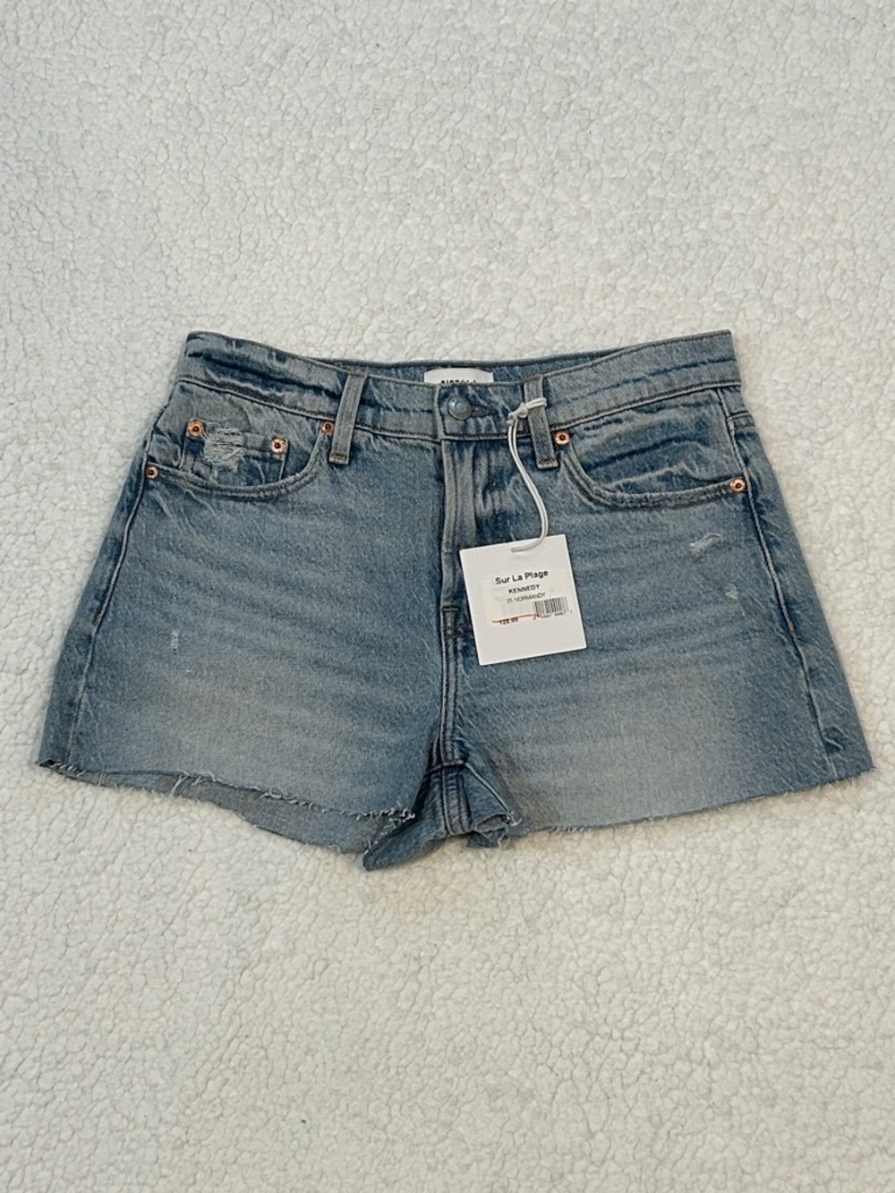 Pistola Kennedy Relaxed Mid Rise Cut Off Short Normandy Vintage size 25 FLAW